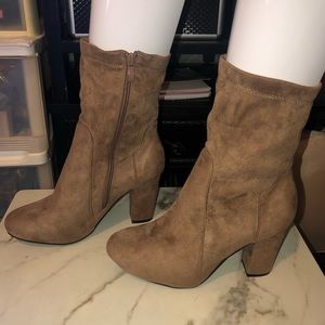 Faux Suede Booties (8.5)